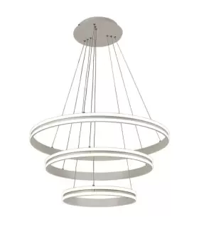 Ceiling Pendant, 3 Light 50W,30W,20W LED, 4000K, 5470lm, Dimmable, Matt White