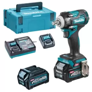 Makita TW004G 40v Max XGT Cordless 1/2" Brushless Drive Impact Wrench 2 x 2.5ah Li-ion Charger Case