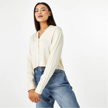 Jack Wills Eco Satin Shirt - Cream