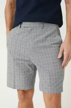 Grey Check Smart Shorts