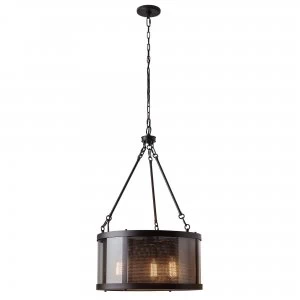 3 Light Ceiling Pendant Bronze, E27