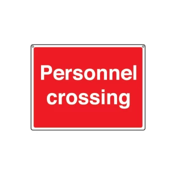 General Construction Personnel Crossing Rigid PVC Sign - 600 X 450MM