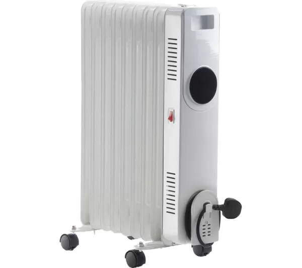 Daewoo HEA1890GE Portable Oil-Filled Radiator - White