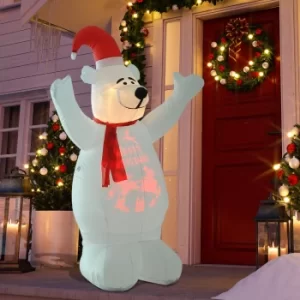 HOMCOM 6ft Inflatable Bear Decoration W/LED Lights