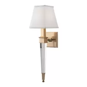 Ruskin 1 Light Wall Sconce Brass, Silk