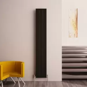 Monza Vertical Single Aluminium Radiator 1800x280 3238 BTUs Textured Black