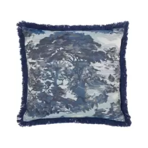 Ted Baker Landscape Toile Cushion 45cm x 45cm, Navy