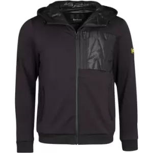 Barbour International Racer Hooded Quilted Sweatshirt - Black