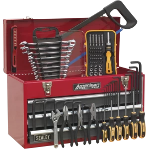 Sealey American Pro 3 Drawer Tool Chest + 93 Piece Tool Kit Red / Grey