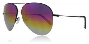 Victoria Beckham Classic Victoria Large Sunglasses Black Rainbow C30 64mm