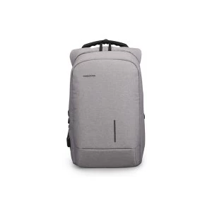 Kingsons Anti Theft Backpack Smart USB Series for up to 15.6" Laptop Light Grey