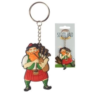 Scottish Piper (Pack Of 6) Novelty PVC Keyring