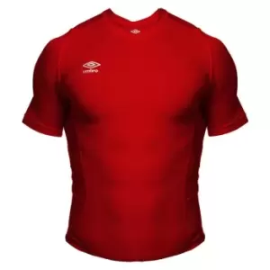 Umbro Short Sleeve Crew Base Layer Top Mens - Red