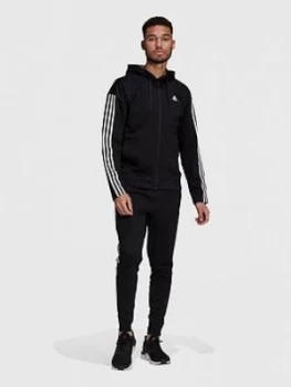 Adidas Adidas Ribbed Tracksuit - Black/White