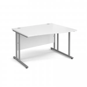 Maestro 25 SL Right Hand Wave Desk 1200mm - Silver Cantilever Frame w