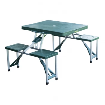 Outsunny Foldable Picnic Table Set - Green