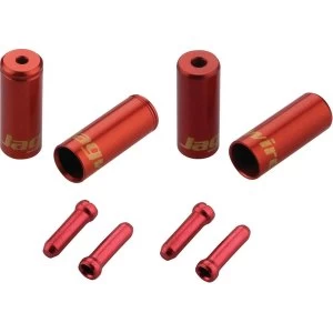 Jagwire Brake/Gear Universal Pro End Cap Packs (For Braided Housing) Red 4.5/5mm