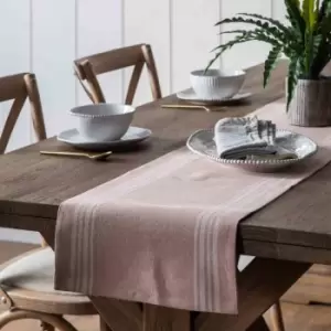 Crossland Grove Stripe Reversible Table Runner Blush 360X1800Mm