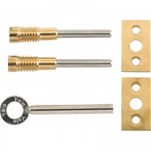 Yale 8013 Dual Screw Window Lock Brass Pack of 2