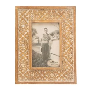 Sass & Belle Geo Floral Carved Photo Frame