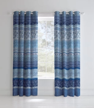 Catherine Lansfield Santorini Eyelet Curtains