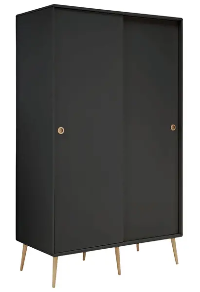 Softline 2 Door Sliding Wardrobe - Black