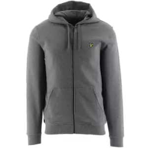 Lyle and Scott Mid Grey Marl Zip Through Hoodie