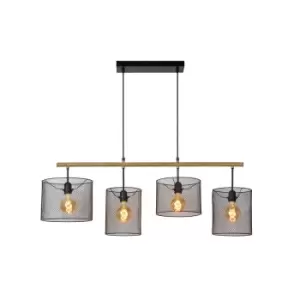 Baskett Vintage Bar Pendant Light - 4xE27 - Black