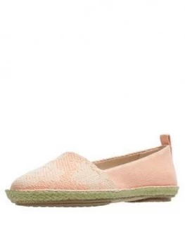 Clarks Clovelly Sun Ballerinas - Light Coral, Light Coral, Size 3, Women