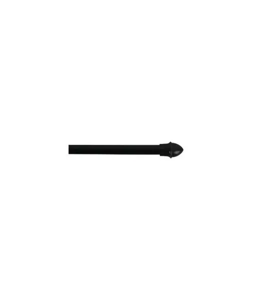 NEWEDGEBLINDS 13mm Extendable Metal Curtain Cafe Rods (Black Cafe Rod 135cm - 220cm) CR 135 BL