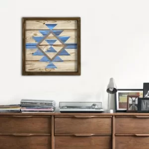 TAH003 Brown Blue Decorative Framed MDF Painting