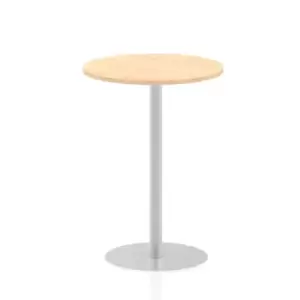 Italia 800mm Poseur Round Table Maple Top 1145mm High Leg