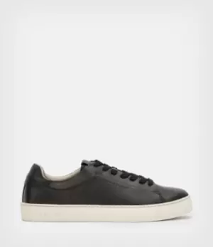 AllSaints Mens Klip Leather Low Top Trainers, Black, Size: UK 7/US 8/EU 41