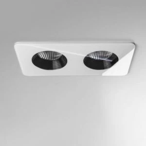 LED 2 Light Twin Recessed Downlight White IP65