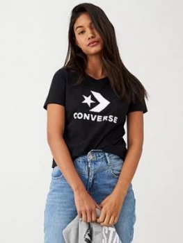 Converse Star Chevron Tee - Black, Size Xxl, Women