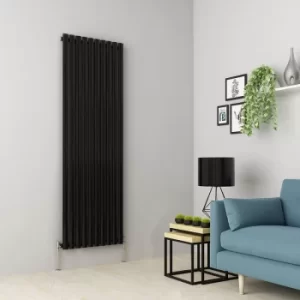 Norden 1800 x 591mm Black Single Oval Tube Vertical Radiator