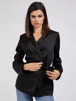 Guess Satin Belted Blazer