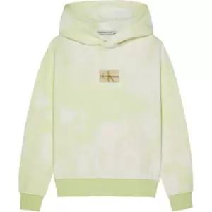 Calvin Klein Jeans Sun Bleached Aop Hoodie - Yellow