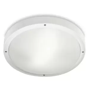 Leds C4 Basic Technoploymer o300mm Outdoor LED Simple Flush White, Opal IP65 14.5W 3000K