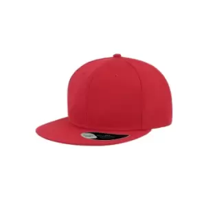 Atlantis Snap Back Flat Visor 6 Panel Cap (One Size) (Red)