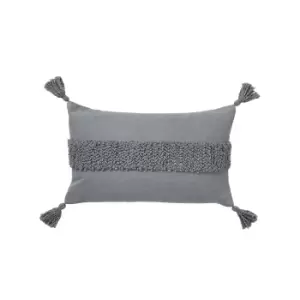 Bedeck of Belfast Rare Earth Daru Embroidered Cushion 60cm x 40cm, Grey