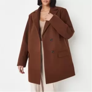 Missguided Tall Wrap Blazer Coat - Brown