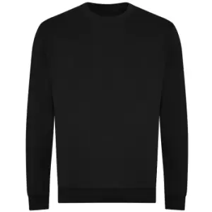 Awdis Mens Organic Sweatshirt (XXL) (Deep Black)