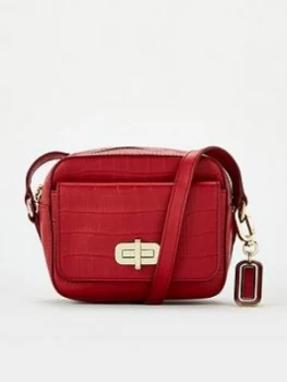 Tommy Hilfiger Lock Crossover Croc Bag - Red