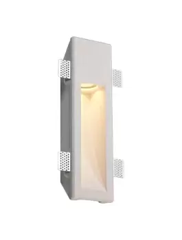 Medium Recessed Marker Wall Lamp, 1 x GU10, White Paintable Gypsum, Cut Out: L:353mmxW:103mm