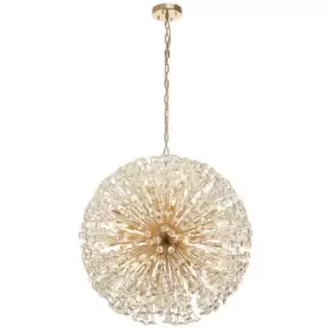 Luminosa Salisbury Ceiling Pendant 80cm Sphere 24 Light G9 French Gold, Crystal