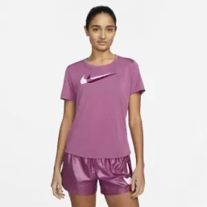 Nike DriFit Swoosh Run T Shirt Womens - Purple