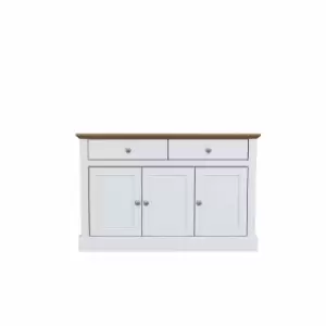 LPD Devon 3 Door 2 Drawer Sideboard White