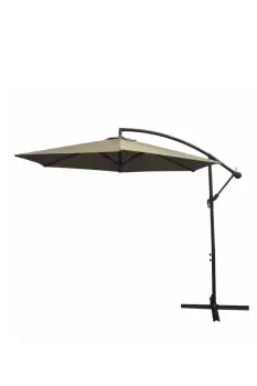 Beige Cantilever Parasol & Fan Base