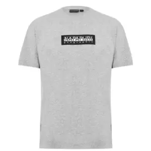 Napapijri Small Box Logo Short Sleeve T Shirt - Grey